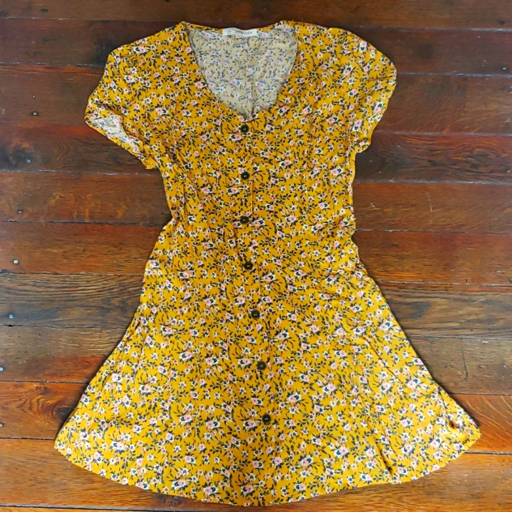 EUC Mustard Floral Dress